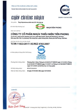 GCN Ống MPVC TCVN 11822:2017 / AS/NZS 4765:2007
